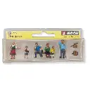 Lot de 6 randonneurs avec deux sacs à dos - NOCH 15872 - HO 1/87 - 2