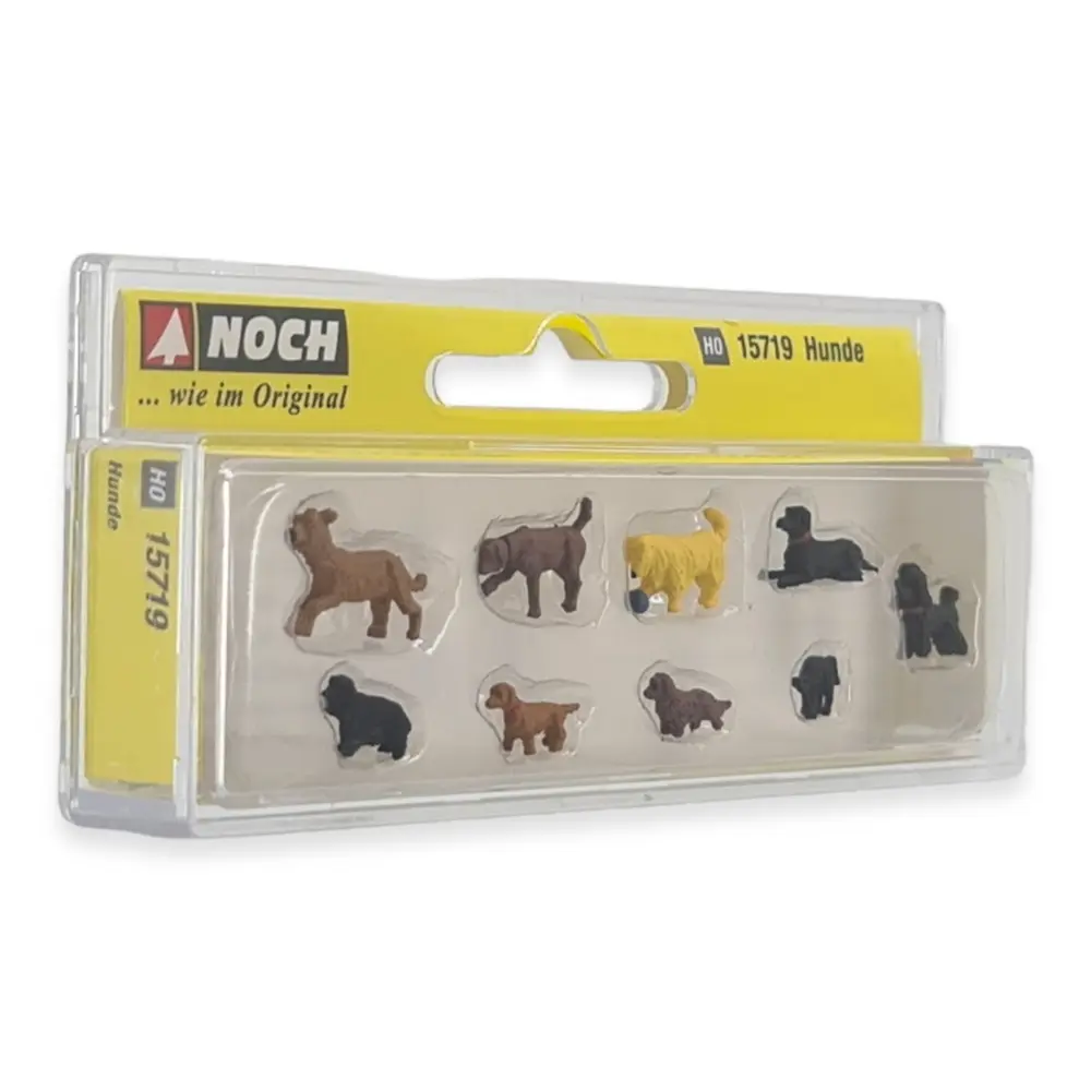 Pack de 9 chiens NOCH 15719 - HO : 1/87ème - 2
