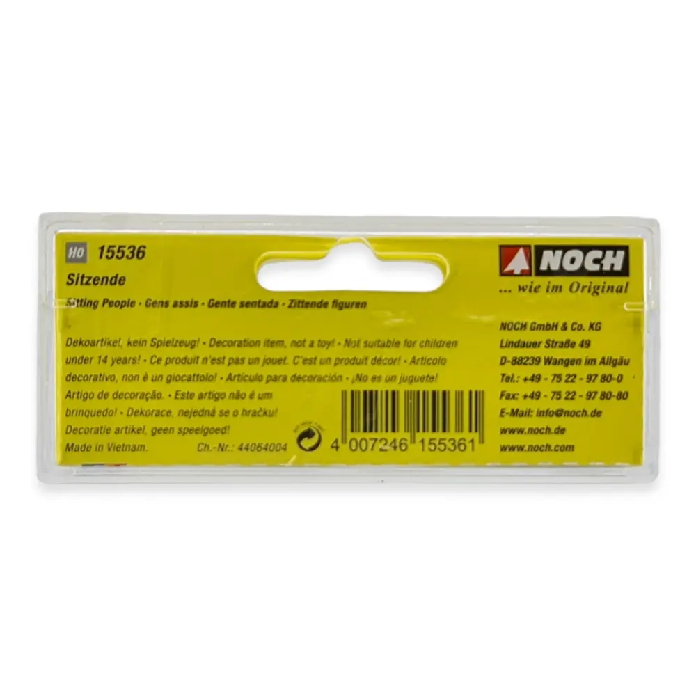 Pack de 6 personnages assis NOCH 15536 - HO : 1/87ème - 3