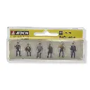 Lot de 6 personnages / ouvriers assis - Noch 15278 - HO 1/87 - 2