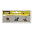 3 enfants sur petite voiture - Course de bobby car NOCH 15808 - HO 1/87 - 2