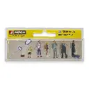Pack de 6 voyageurs à l'arrêt de bus NOCH 15246 - HO : 1/87ème - 3