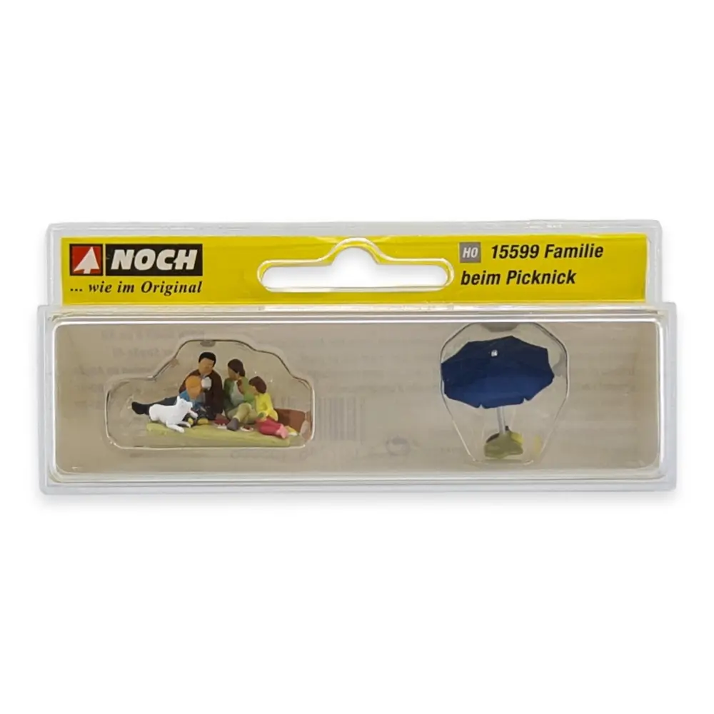 Lot de 4 personnages "pique-nique en famille" NOCH 15599 HO 1/87 - 3