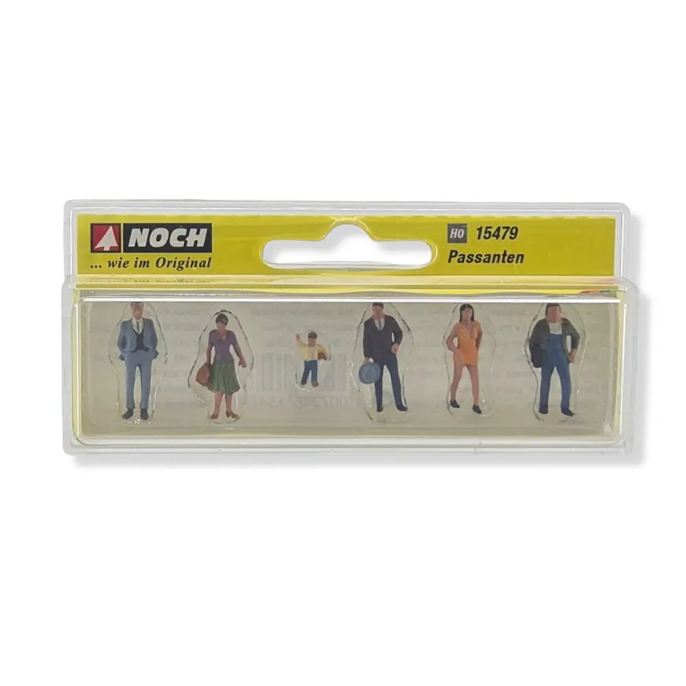 Lot de 6 personnages debout / des passants Noch 15479 - HO 1:87 - 2