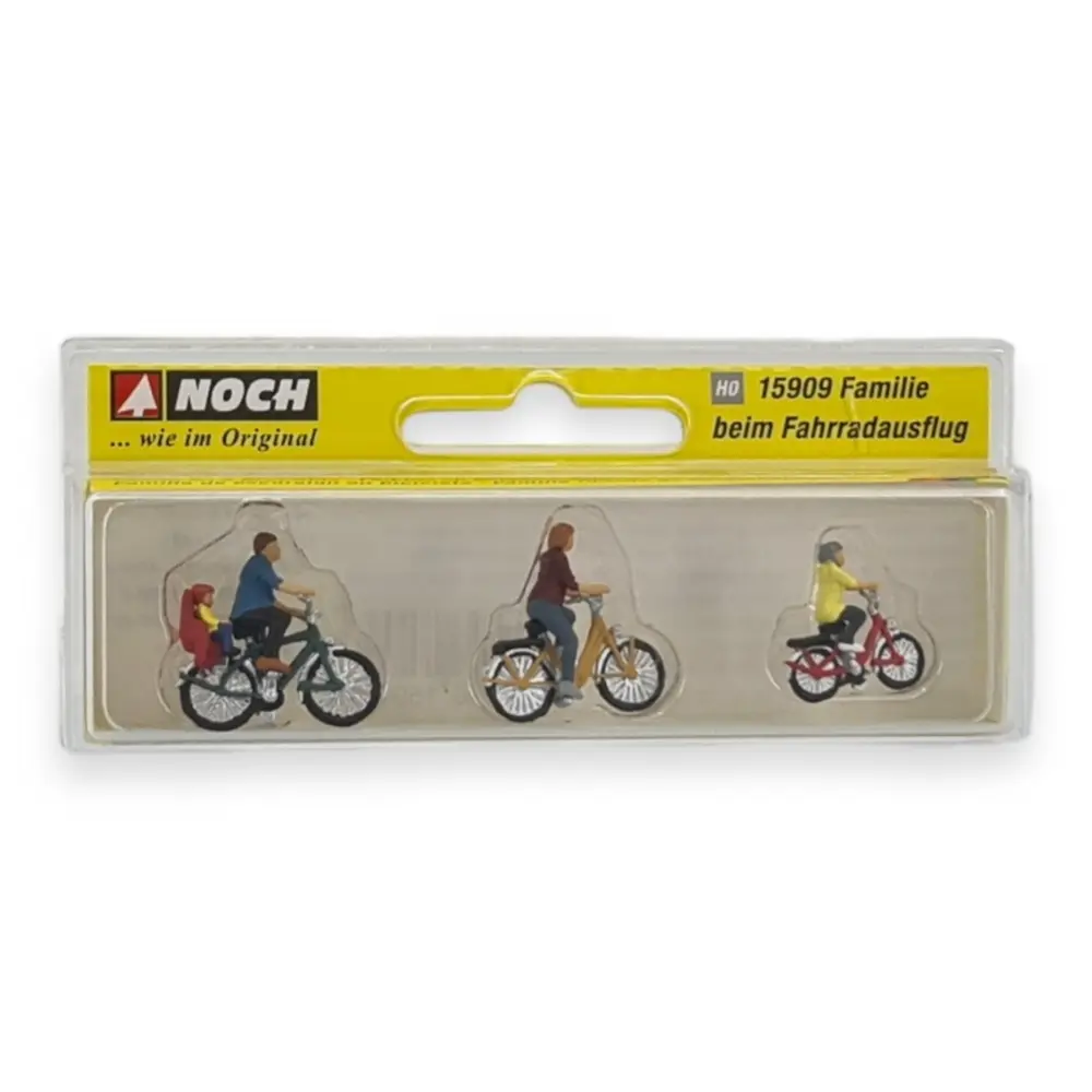 Lot de 4 personnages sur 3 Vélos NOCH 15909 HO 1/87 - 3