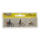 Lot de 4 personnages sur 3 Vélos NOCH 15909 HO 1/87 - 3
