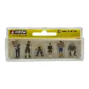 Lot de 6 personnages qui lisent NOCH 15575- HO 1/87 - 2