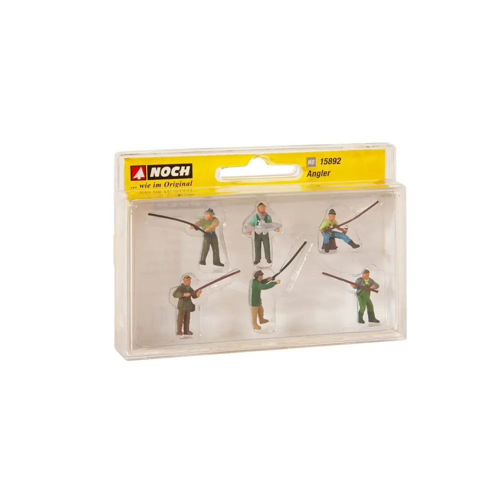 Lot de 6 pêcheurs - Noch 15892 - HO 1/87 - 2