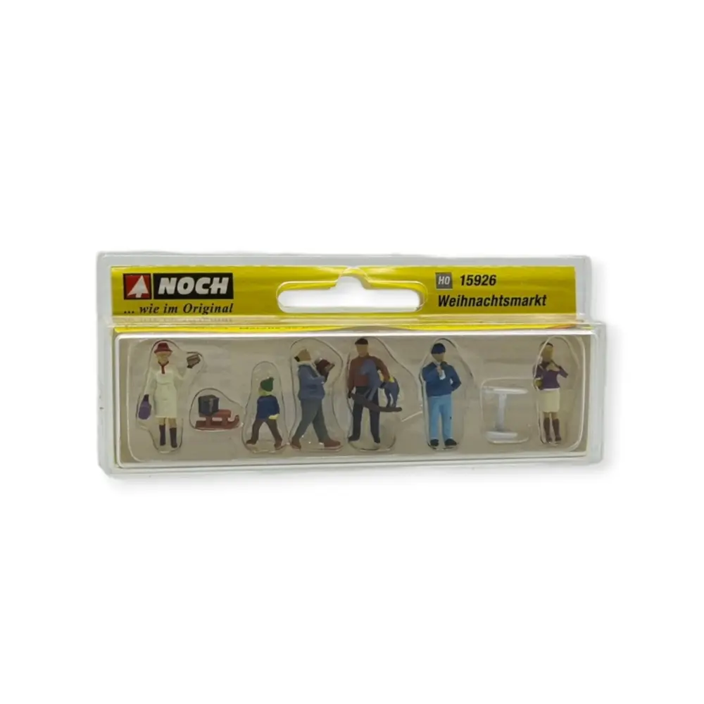 Lot de 6 figurines "Marché de Noël" - NOCH 15926 - HO : 1/87 - 3