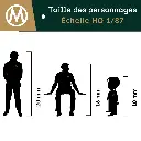 Personnages miniatures au parc, avec accessoires - Noch 15238 - HO 1/87 - 4