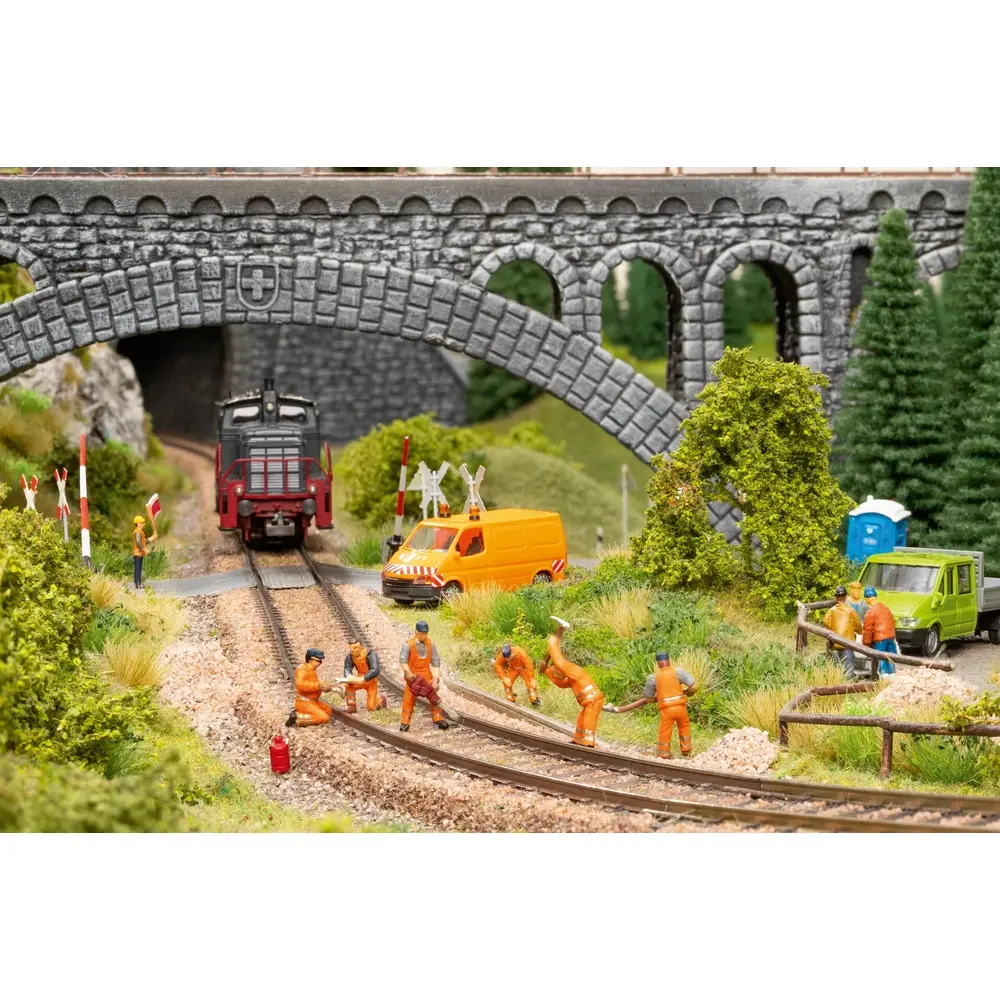 Travailleurs sur chantier et module sonore - NOCH 12801 - HO 1/87 - 4