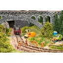 Travailleurs sur chantier et module sonore - NOCH 12801 - HO 1/87 - 4