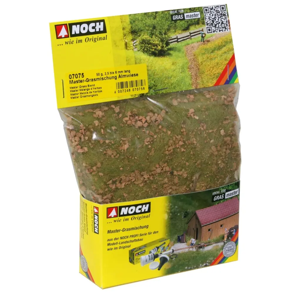 Mélange d'herbes "prairie Alpine" - Noch 07075 - Multi échelles - 2,5 à 6 mm - 50 g - 2