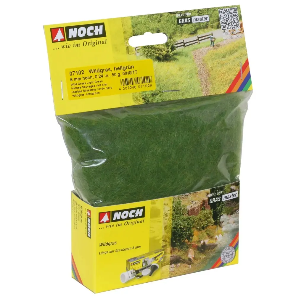 Fibres herbes vert clair - Noch 07102 - Toutes échelles - 6 mm - 50 g - 2