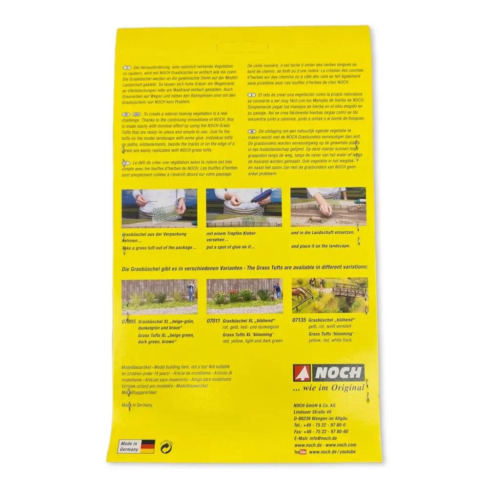 Lot 104 -4 x 26- touffes d'herbes "Fleuris"  9mm - HO 1/87 - NOCH 07011 - 2