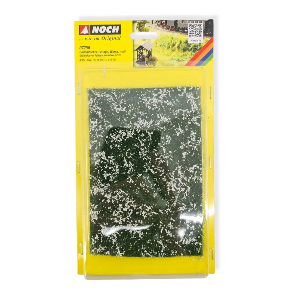 Feuille/tapis 120 x 180 mm Prairie blanche NOCH 07256 - HO 1/87 - Détaillé - 2