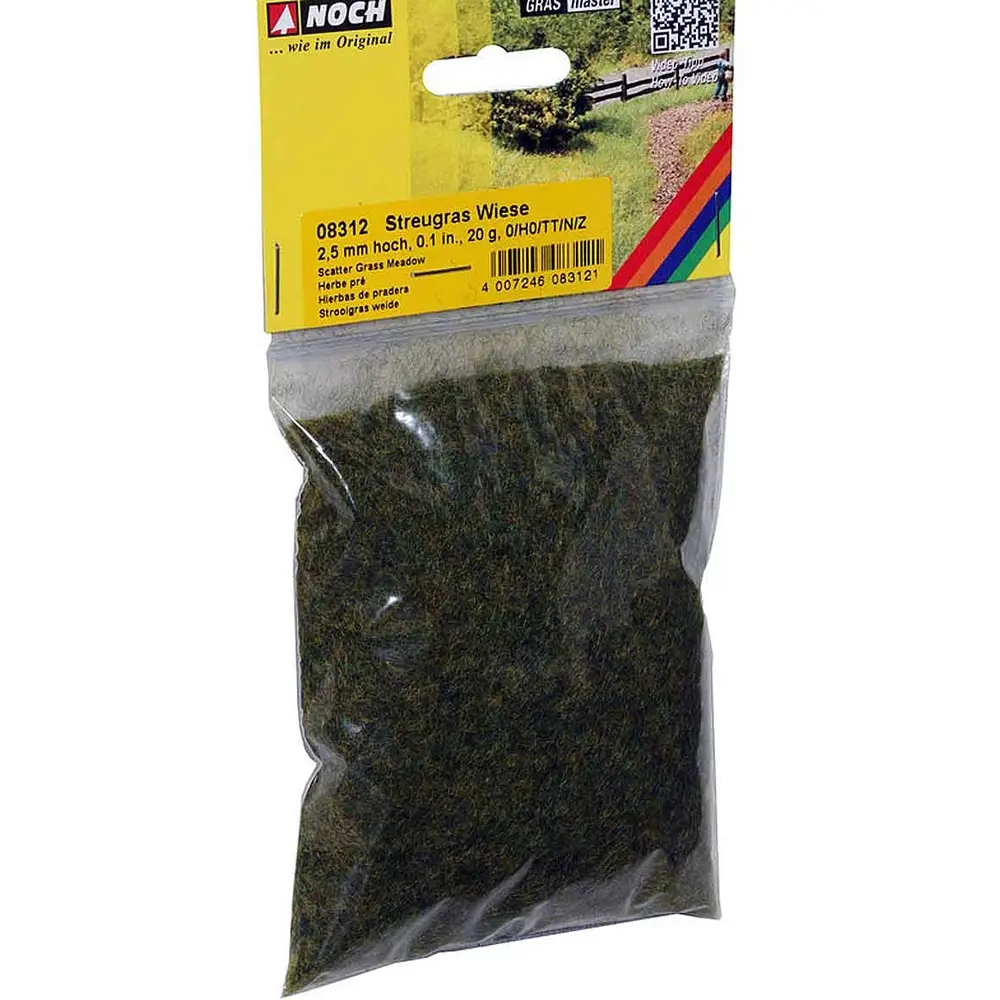 Fibres herbes de pré - Noch 08312 - Toutes échelles - 2,5 mm - 20 g - 2