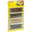 Lot de 104 touffes d'herbes 4 couleurs XL 9mm - HO 1/87 - NOCH 07006 - 2