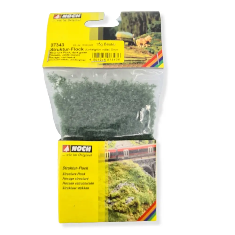 Flocage structuré 15g vert foncé 5mm NOCH 07343 - Multi-échelle - 3
