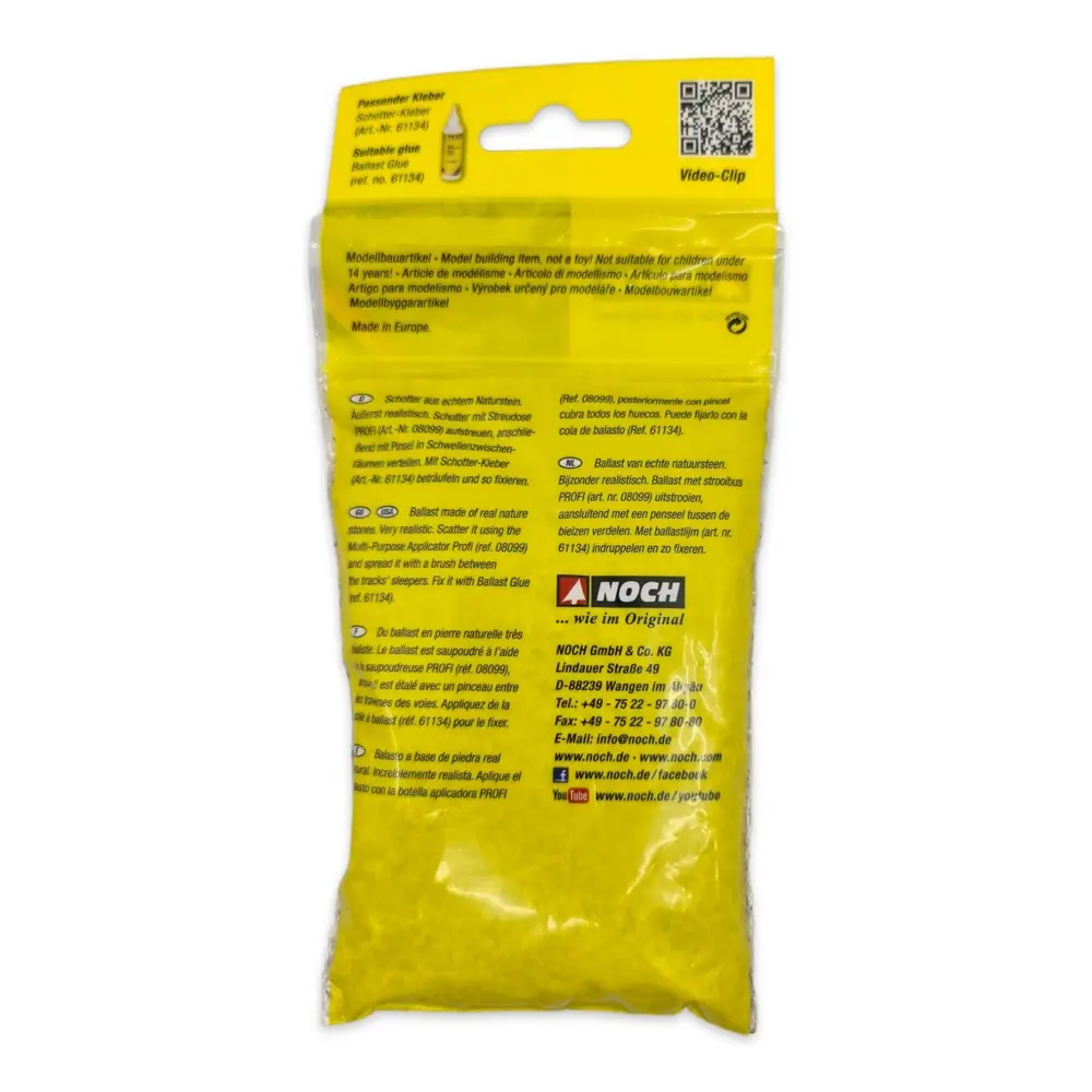 Sachet de ballast gris clair Noch 09361 - Toutes échelles - 250 g - 3