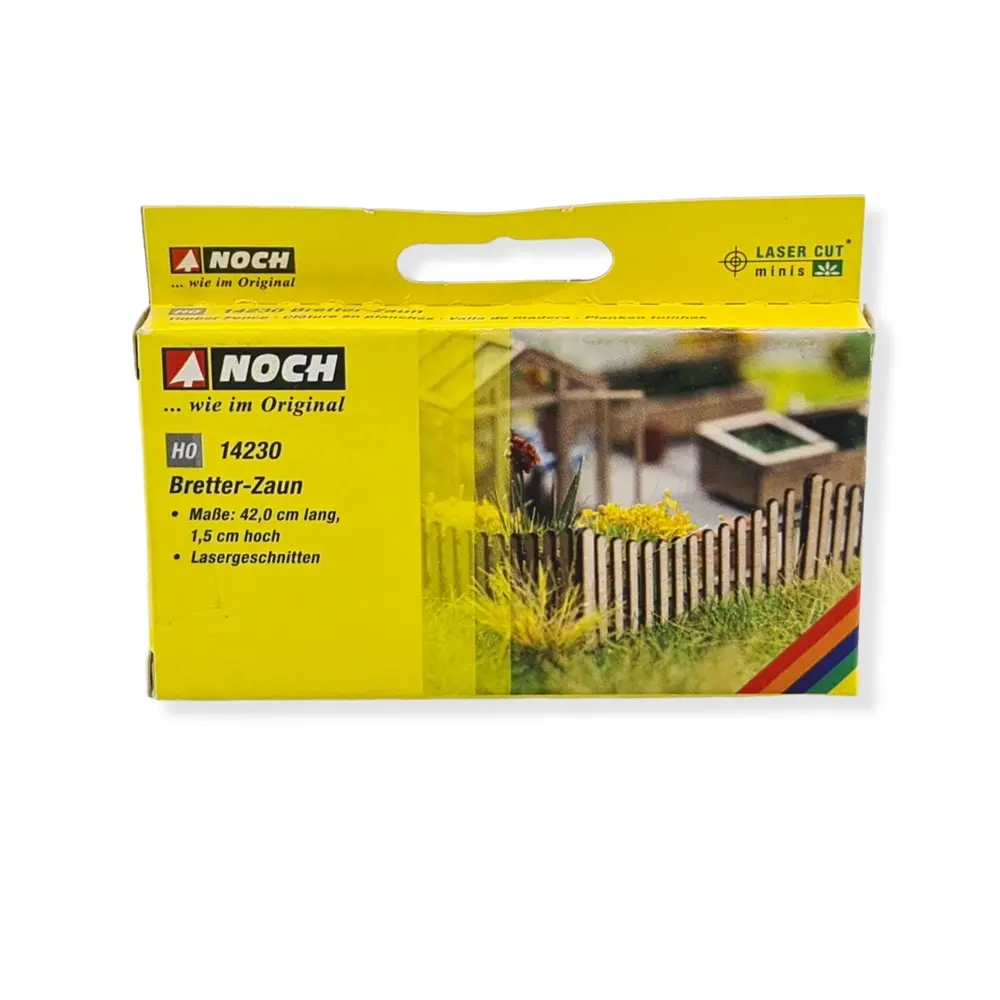 Clôture en planches - NOCH 14230 - HO 1/87 - 420x15mm de haut - 2