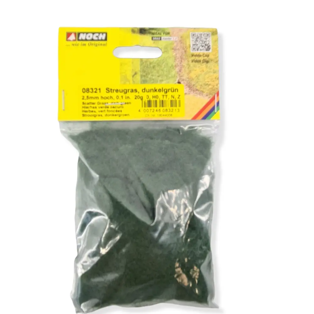 Fibres de flocage vert foncé 2,5 mm de longueur - Noch 08321 - Multi échelles - 2