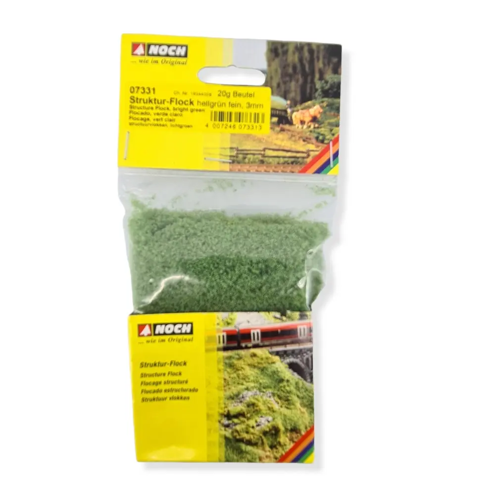 Flocage structuré 20g vert clair 3 mm NOCH 07331 - Multi-échelle - 2