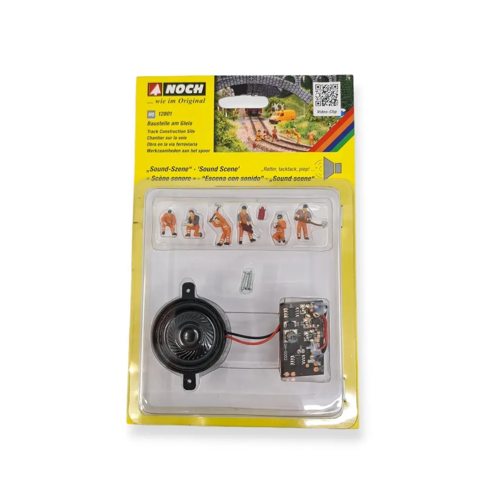 Travailleurs sur chantier et module sonore - NOCH 12801 - HO 1/87 - 2