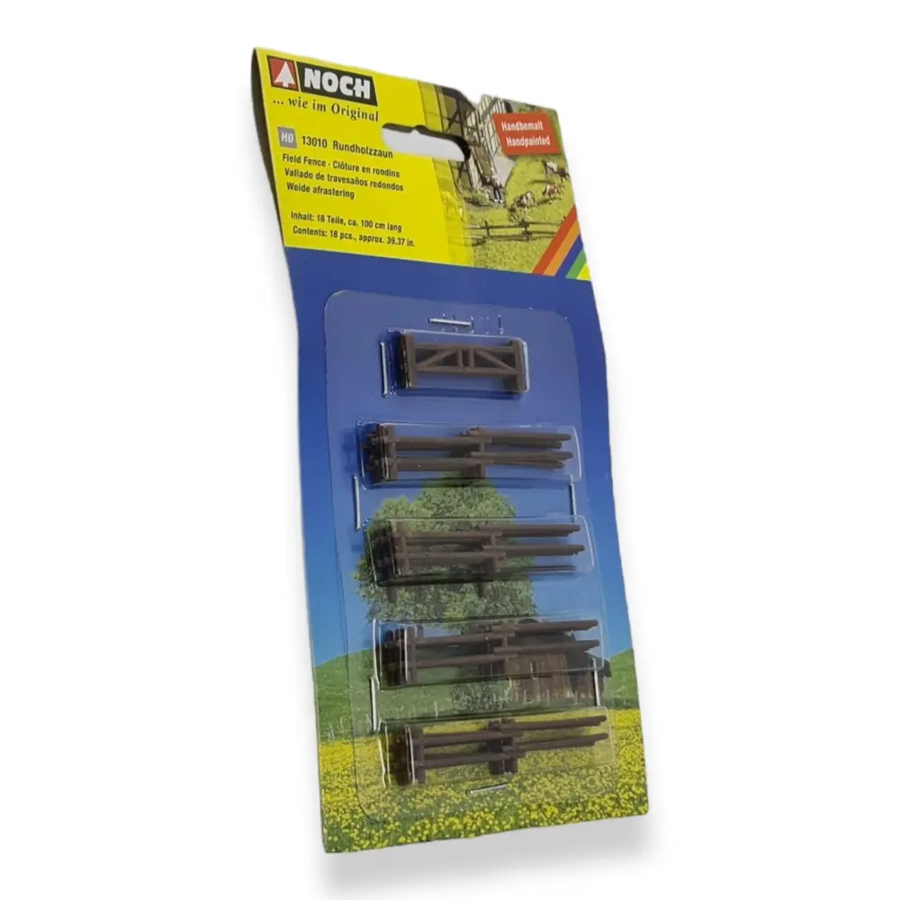 Kit de 18 Clôtures en rondins de bois Noch 13010 - HO 1/87 - 12 x 1000 mm - 2