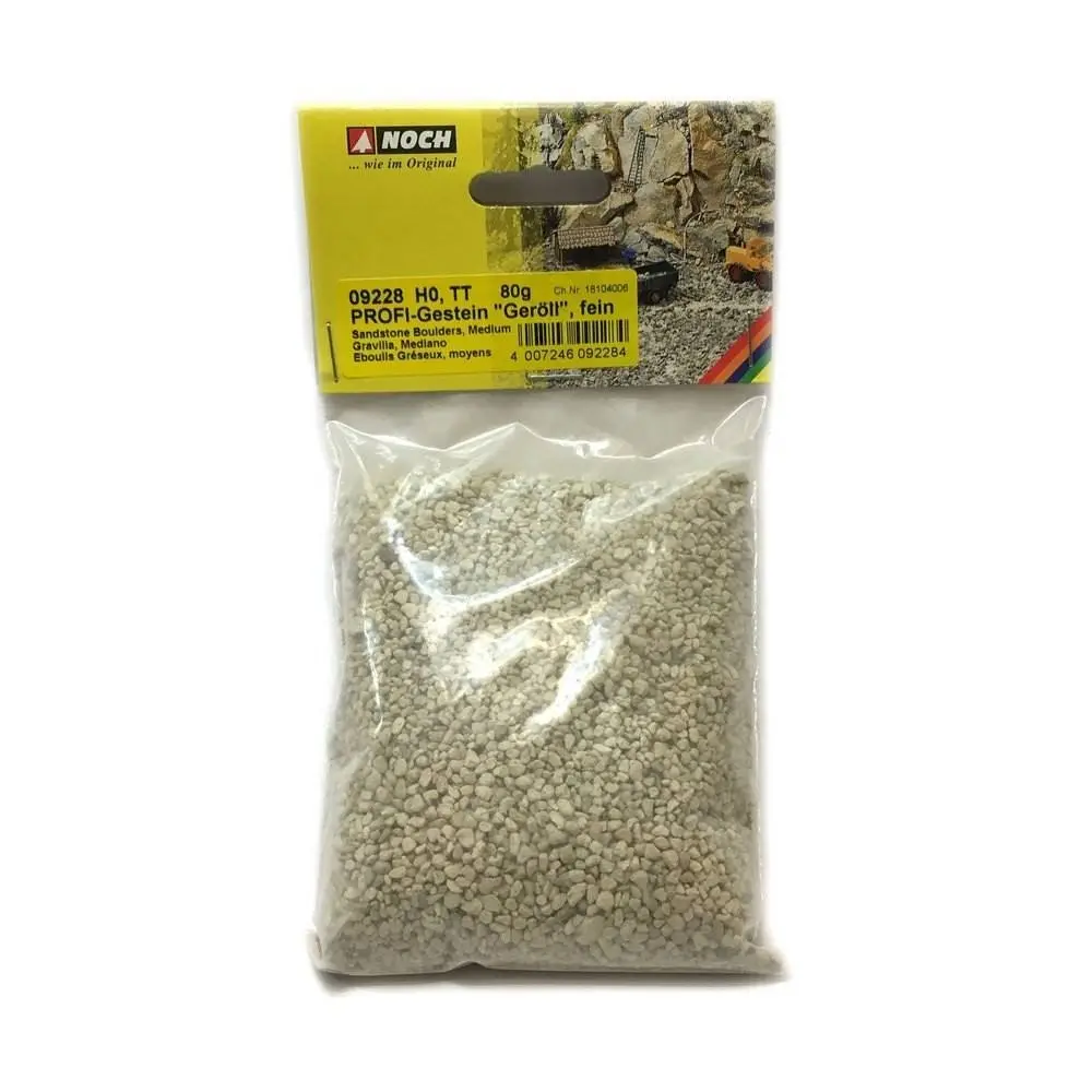 Sachet de pierres d'éboulement fines NOCH 09228 - 80g - HO 1/87 TT 1/120 - 4