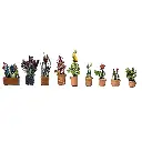 Lot de 9 Pots de Fleurs d'Ornements - Noch 14012 - HO: 1/87  - 2