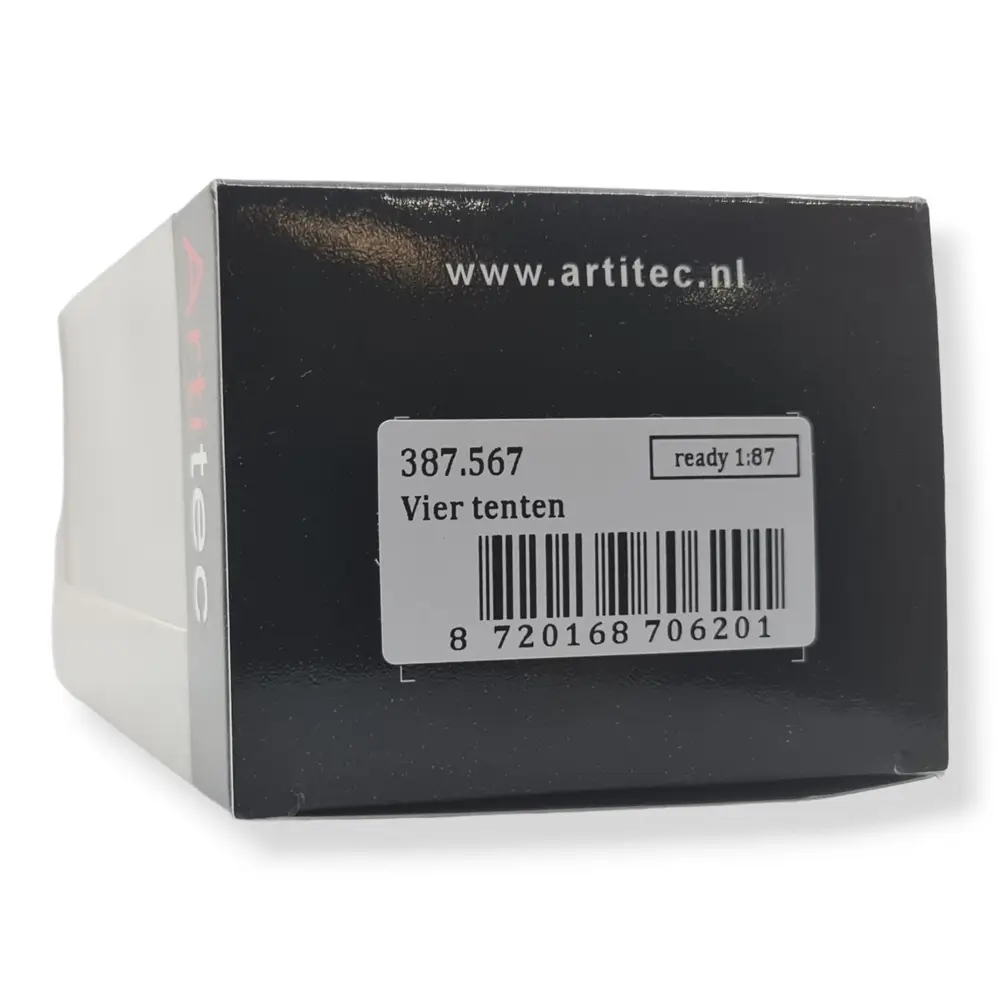 Quatre tentes - différentes couleurs/formes - Artitec 387.567 - HO 1/87  - 6