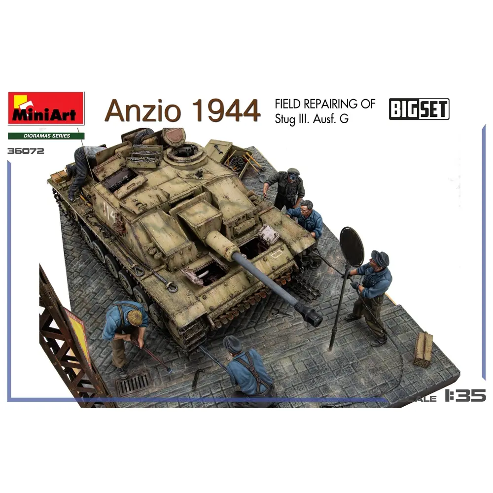 Réparation d’un StuG III endommagé avec 7 figurines - MINIART 550036072 - 1/35 - 6