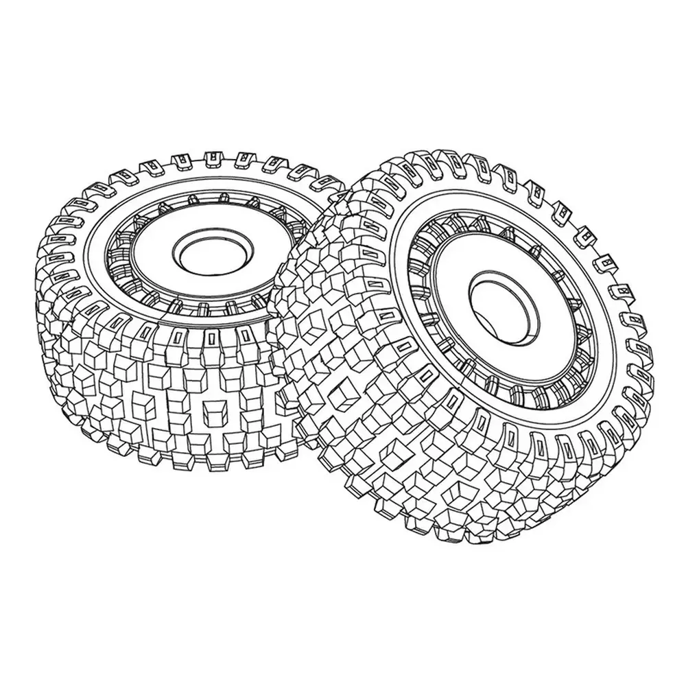 Roues d'origine (x2) pour Hyper Go - MJX 16300C - 1/16 - 2