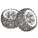 Roues crantées (x2) pour Hyper Go - MJX 16300B - 1/16 - 2