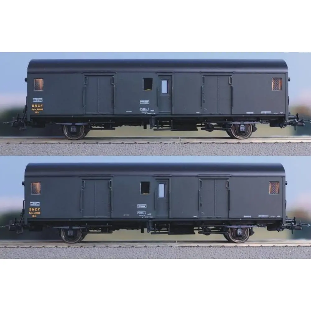 Lot de 2 fourgons type Dqd2m - Models world 30303 - HO 1/87 - SNCF - 2