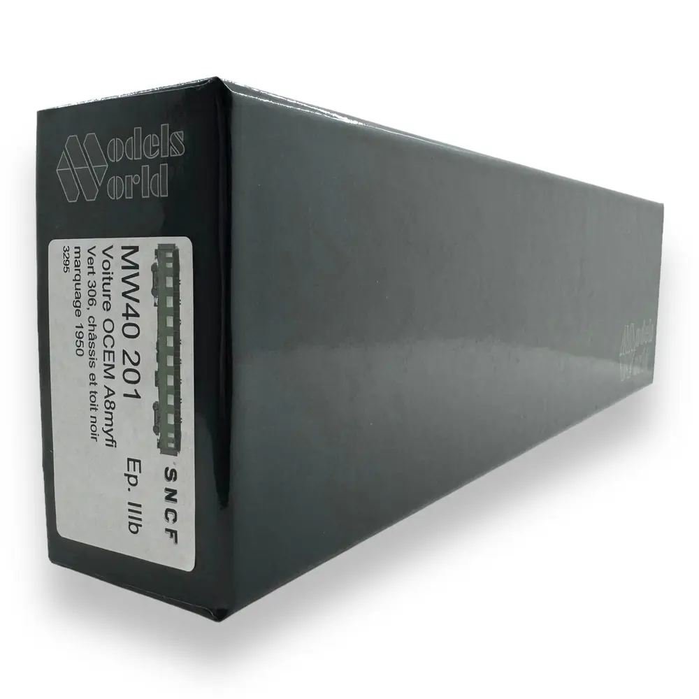 Voiture OCEM première classe A8 livrée verte châssis et toit noir avec marquage 1950 - MODELS WORLD 40201  - 4