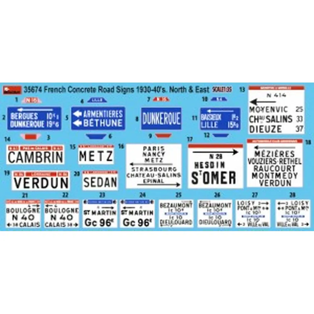 Panneaux routiers Français en béton - Miniart 550035674 - 1/35 - 2