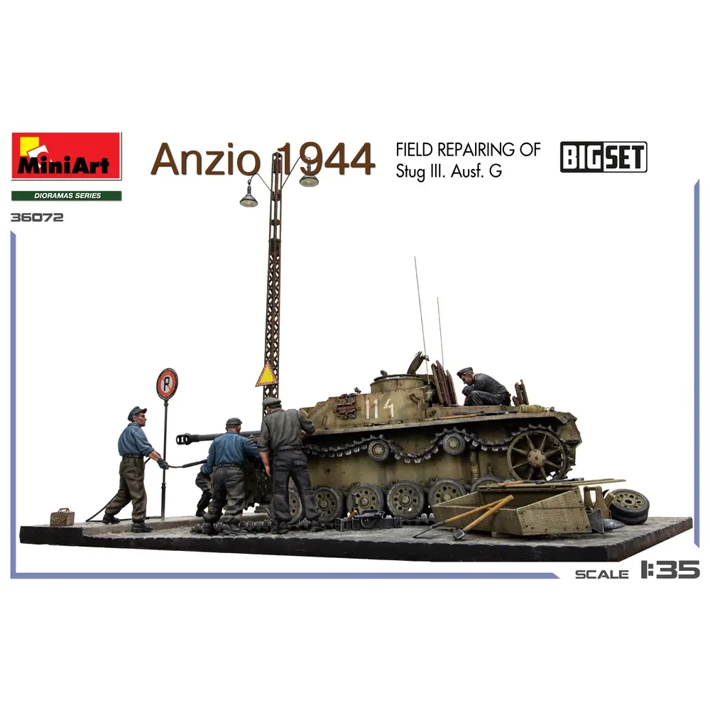 Réparation d’un StuG III endommagé avec 7 figurines - MINIART 550036072 - 1/35 - 4
