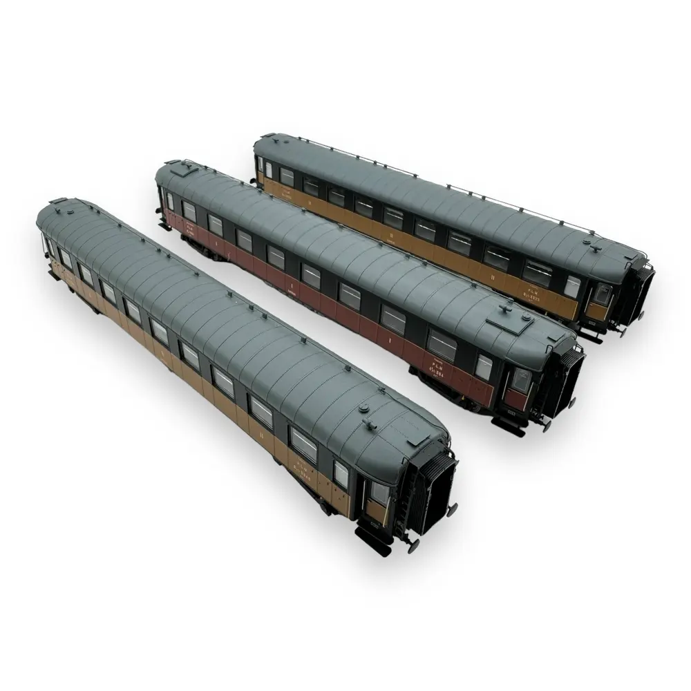 Coffret de 3 voitures voyageur OCEM - Models World 40925 - EP II - HO 1/87 - 2R  - 2