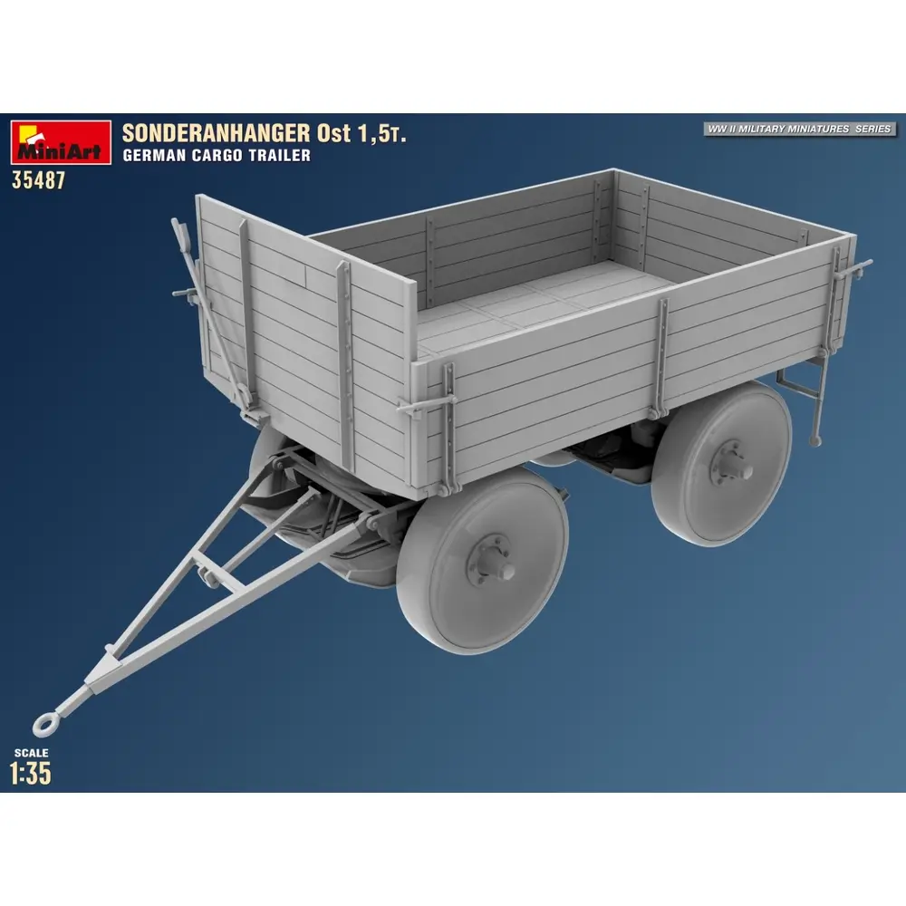 Remorque allemande Sonderanhänger Ost 1,5t  - MINIART 550035487 - 1/35 - 6
