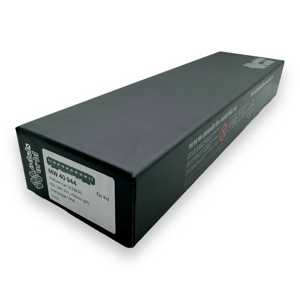 Voiture bar OCEM PL B3r - Models World 40944 - HO 1/87 - SNCF - Ep III - 2R - 4