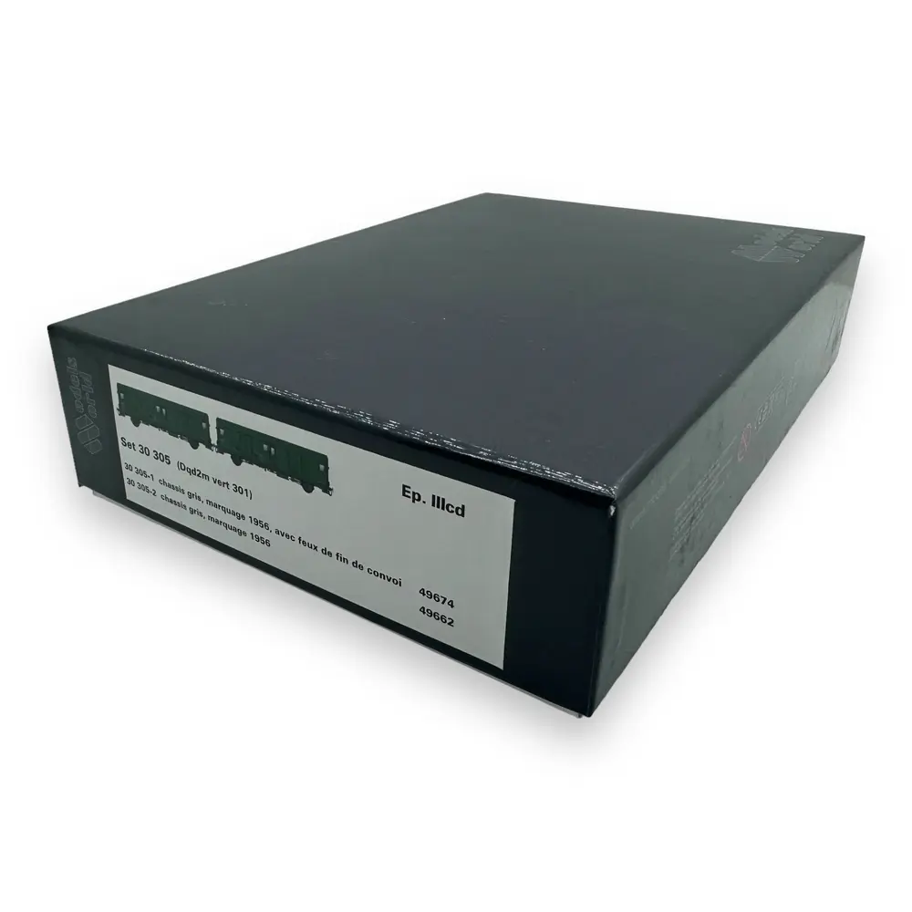 Coffret 2 fourgons type Dqd2m - Models World 30305 - HO 1/87 - SNCF - Ep III - 2R - 7