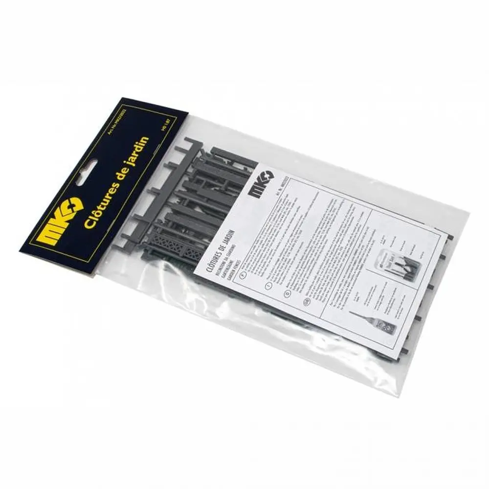 Maquette clôture de jardin livrée verte et grise - MKD 2022 - HO 1/87 - - 3