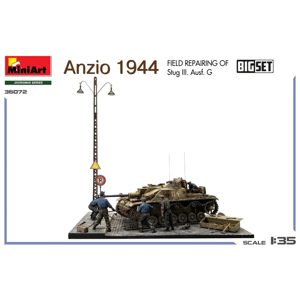 Réparation d’un StuG III endommagé avec 7 figurines - MINIART 550036072 - 1/35 - 3