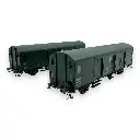 Coffret 2 fourgons type Dqd2m - Models World 30305 - HO 1/87 - SNCF - Ep III - 2R - 2