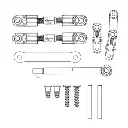Set de direction complet pour Hyper Go - MJX 16430S - 1/16 - 2