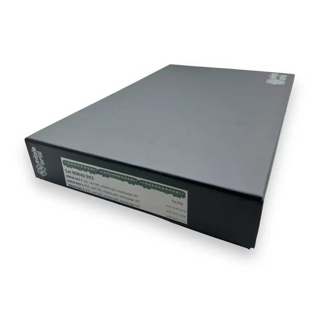 Set de 3 voitures voyageurs OCEM parois-lisses A8 / B10 / B10 - Models World 40943 - HO 1/87 - SNCF - Ep IV - 2R - 4