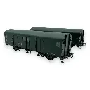 Coffret 2 fourgons type Dqd2m - Models World 30305 - HO 1/87 - SNCF - Ep III - 2R - 4