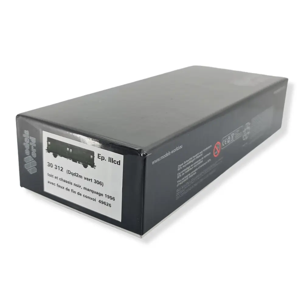 Fourgon à bagages Dqd2m - Models World 30312 - HO 1/87 - SNCF - Ep III - 2R - 4